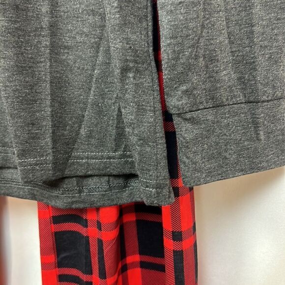 Ekaoer Gray and white Moose print holiday pajama set for women size large NWT - Picture 8 of 15